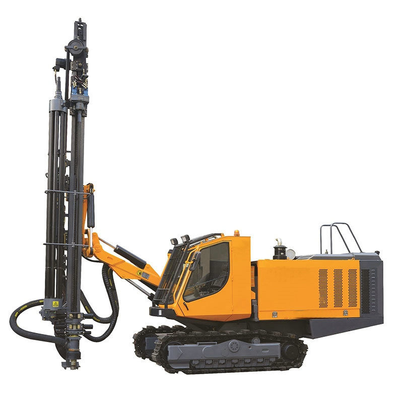 Máquina de perfuração de DTH tipo Crawler Rock 32m Profundidade de perfuração 242KW Motor Cummins