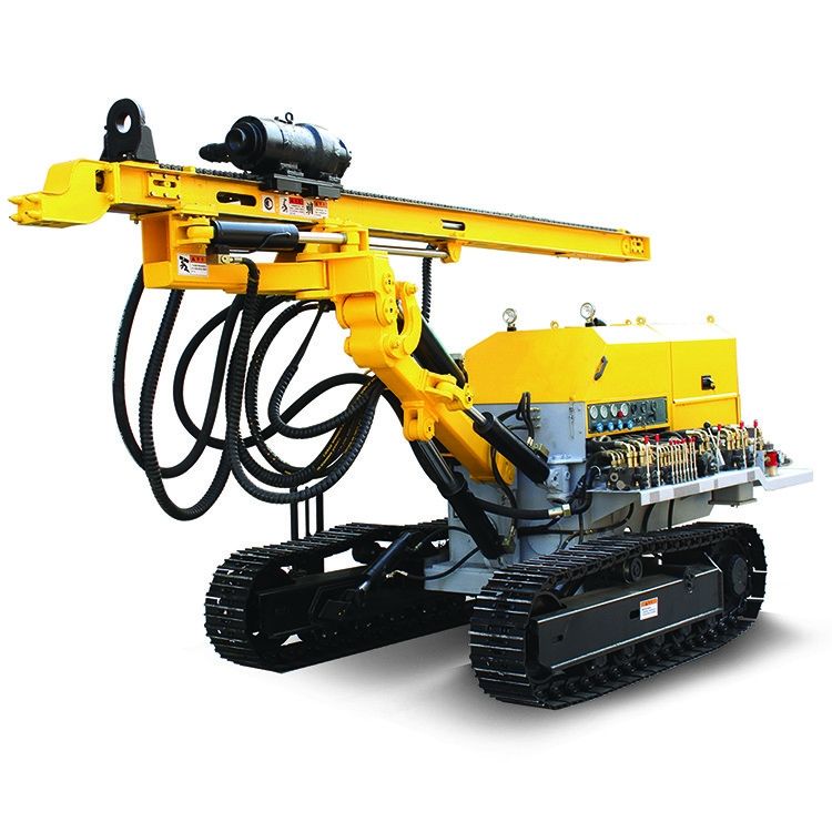 60-80m Profundidade Crawler Hidráulica DTH Rig de perfuração 90-165mm Diâmetro tanto rotativo e martelo de perfuração