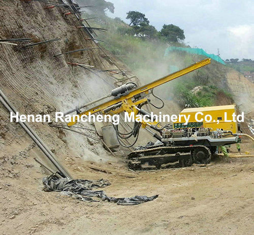 60m Pequeno tipo de rastreador DTH rotativo de explosão montado em buraco de perfuração Máquina de direção de furo de perfuração pneumática portátil