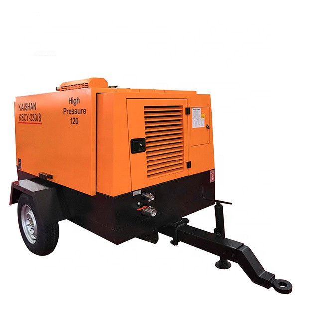 9. 2m3 / min Capacidade compressor de ar de perfuração Yuchai 88KW 8bar pressão de trabalho