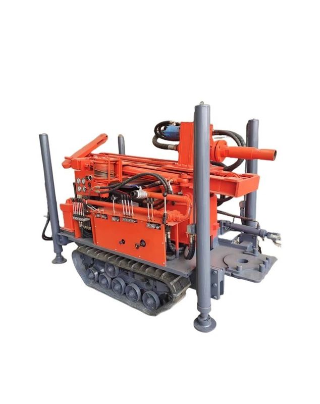 Máquina de perfuração de poços de água de profundidade de 180 m 77,3 kW Motor Crawler Rig de perfuração de poços de água