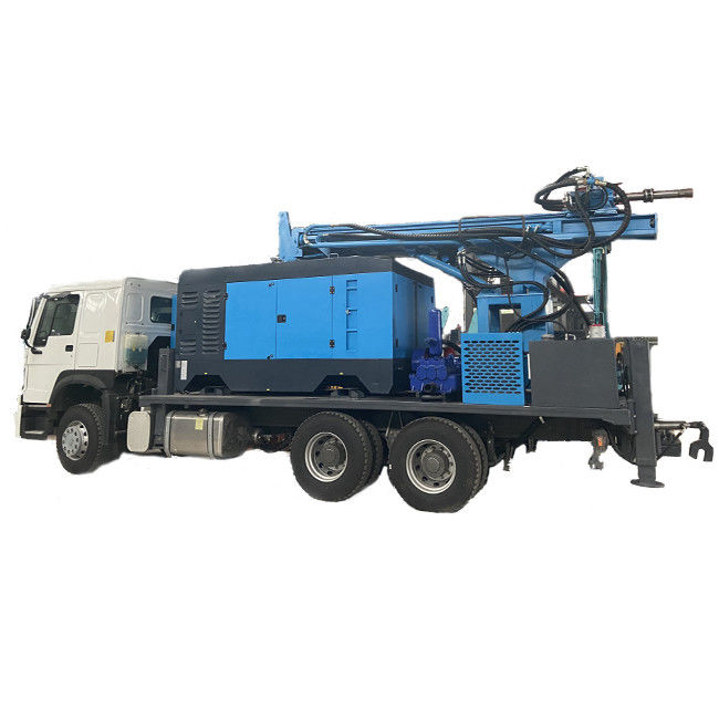 500m profundidade poço de perfuração Rig caminhões de água 266HP Carga Motor 40 - 130rpm velocidade de rotação
