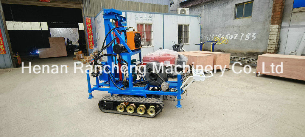 Facilidade de operação RCS200C Rubber Crawler Rig de perfuração portátil com 150m profundidade 450mm diâmetro