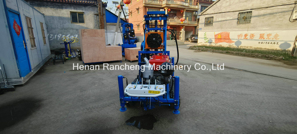 Facilidade de operação RCS200C Rubber Crawler Rig de perfuração portátil com 150m profundidade 450mm diâmetro