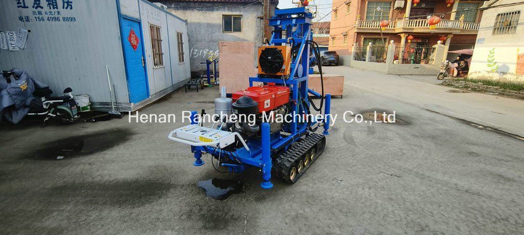 Facilidade de operação RCS200C Rubber Crawler Rig de perfuração portátil com 150m profundidade 450mm diâmetro