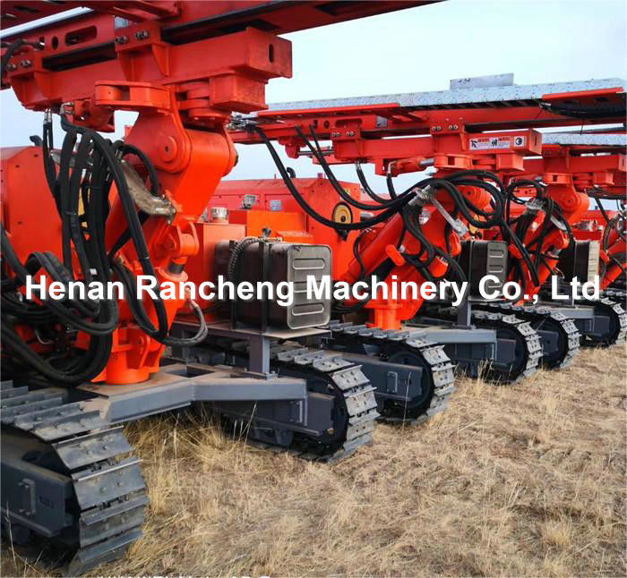 Equipamento de condução de pilhas solares de empilhamento hidráulico 88KW Motor Yuchai 20 - 100m Profundidade de perfuração