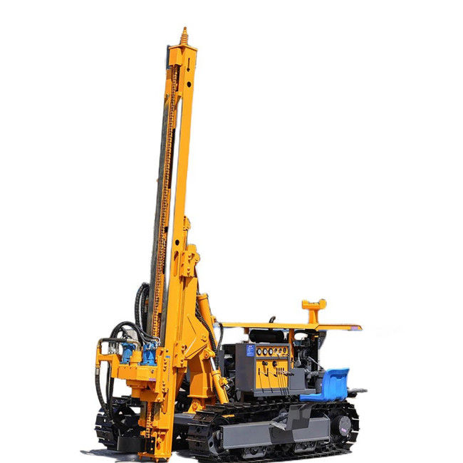 150m Profundidade de perfuração 90 - 200mm Furação Dia Pilha Solar Condutor 75KW Crawler Rig de perfuração
