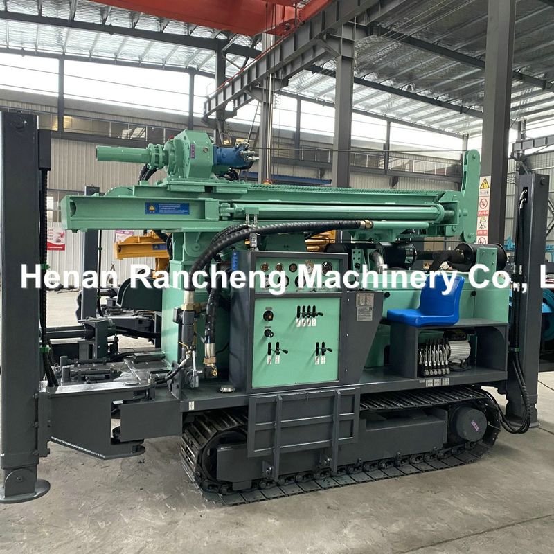 300m Profundidade 350mm Diâmetro Poço de água tipo Crawler Máquina de perfuração Rig com controle hidráulico completo