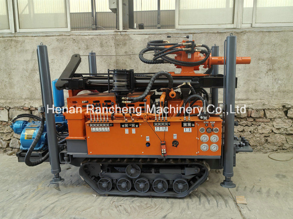 Máquina de perfuração de poços de água de 180m Mini Crawler com motor YuChai de 77,3KW para perfuração