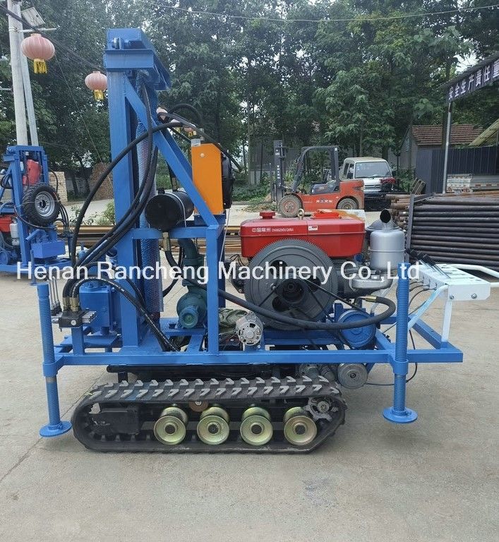 Máquina de perfuração de poços de água portátil de 160 m, de alto desempenho e leve, com motor de 35 cv