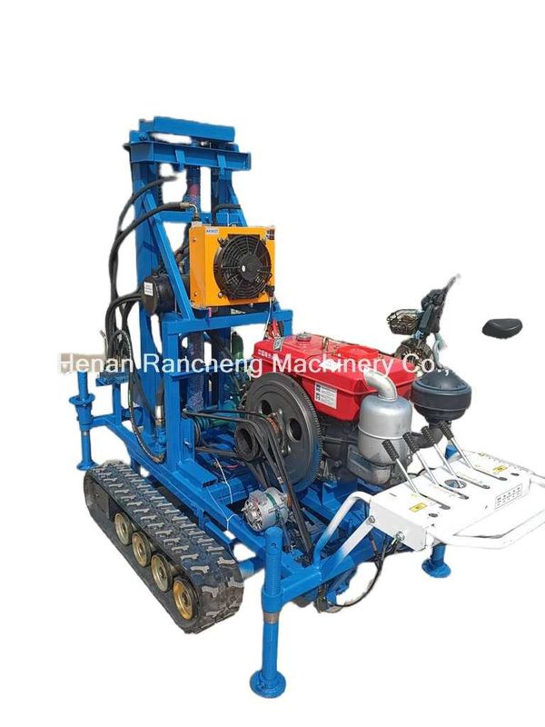 Facilidade de operação RCS200C Rubber Crawler Rig de perfuração portátil com 150m profundidade 450mm diâmetro