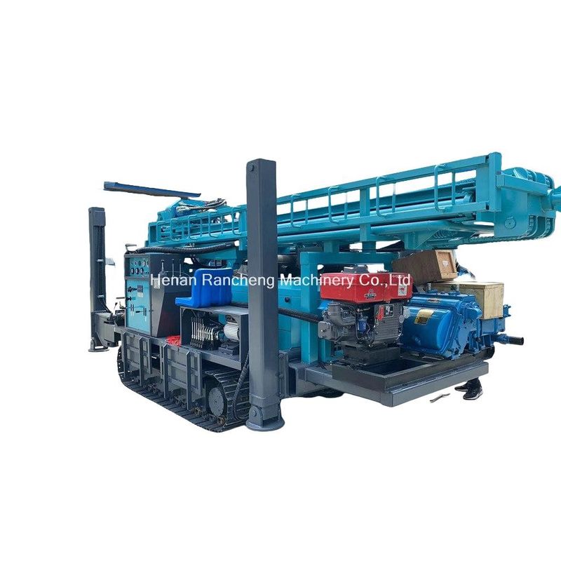 Máquina de perfuração de poços de água de alto desempenho montada em rastreador 350m Profundidade 91KW Motor Yuchai para venda