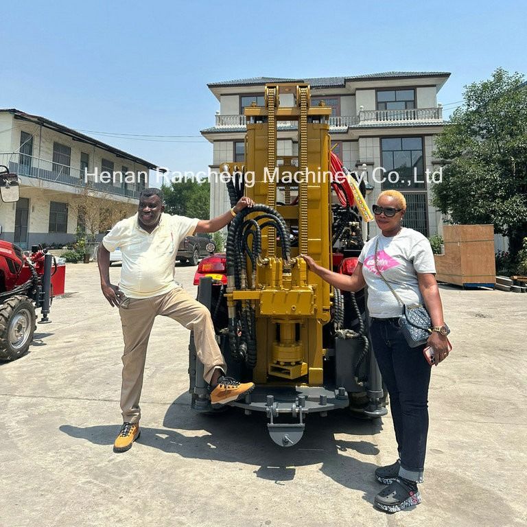 Máquina de perfuração montada em trator capaz de perfurar poços de água de 200 m de profundidade