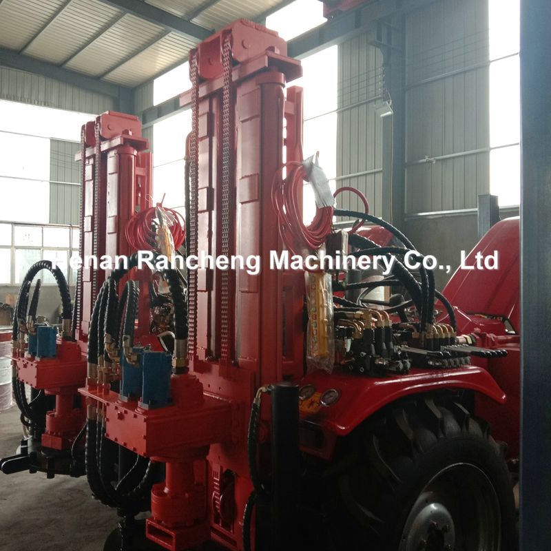 Tractor montado grande furo de água Rig de perfuração capaz de perfurar 300m profundidade