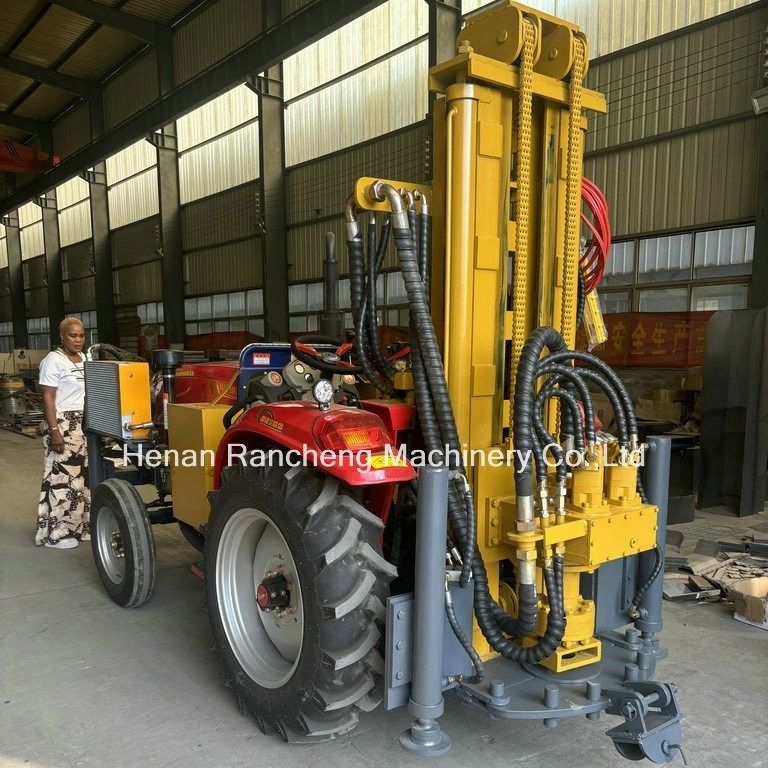 Tractor montado grande furo de água Rig de perfuração capaz de perfurar 300m profundidade
