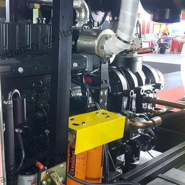 Compressor de ar de parafuso a diesel de 25 bar 1107 cm3 para poço de água com 400 hp Yuchai