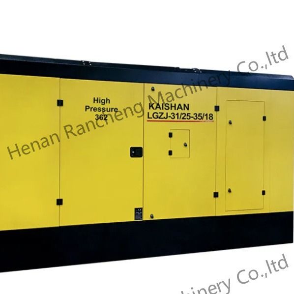 Compressor de ar de parafuso a diesel de 25 bar 1107 cm3 para poço de água com 400 hp Yuchai