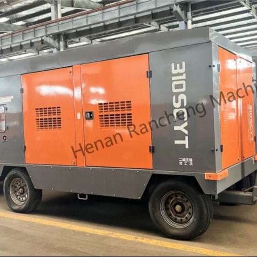 310SCYT 1178 Cfm Compressor de ar de parafuso portátil de 4 rodas para poço de água
