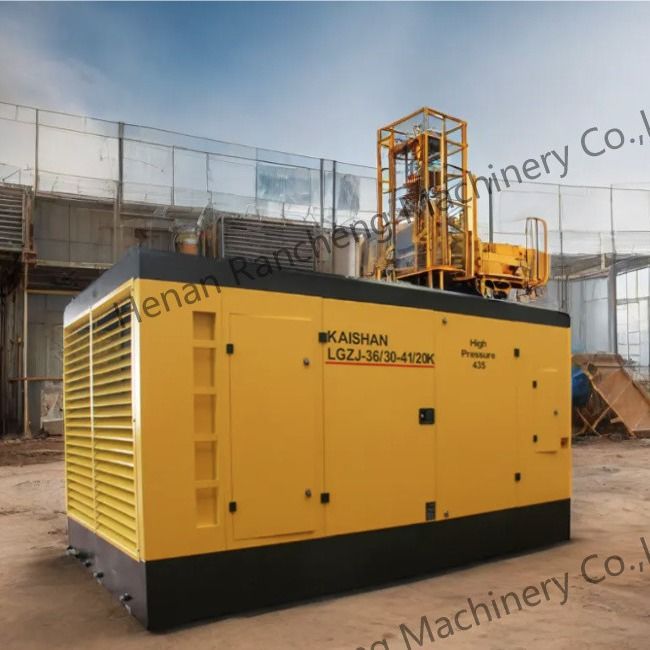 Compressor de ar de parafuso móvel de 30 bar com motor Cu-mmins de 550 HP para poço profundo