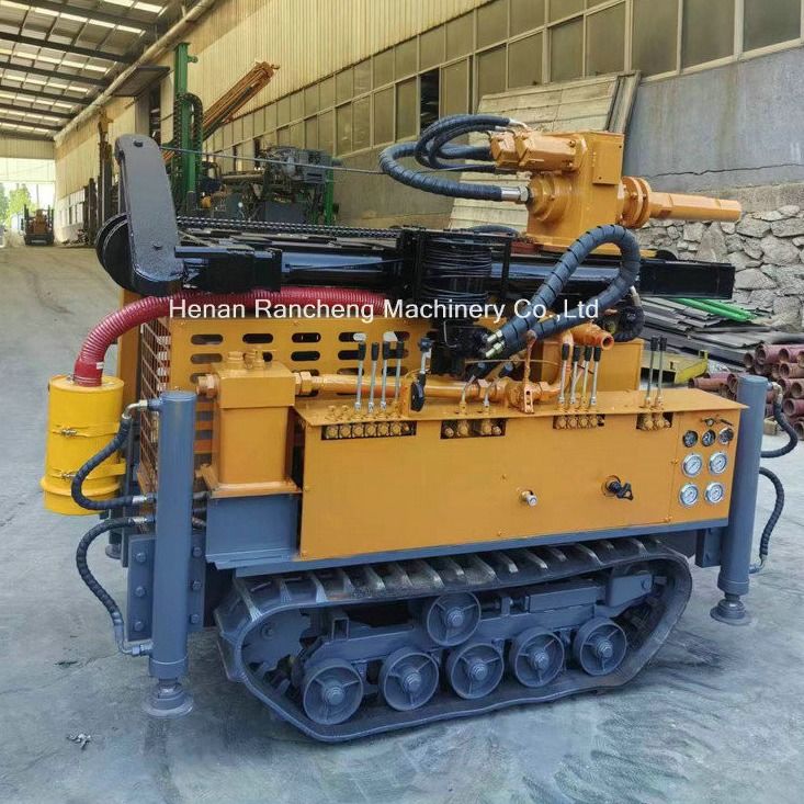 180m Pneumático de água bem de perfuração Rig Multifunção Crawler montado Rig com 55KW Quanchai diesel