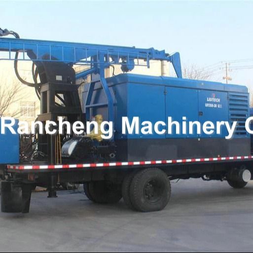 200m de água profunda poço de perfuração Rig com 118HP Cu-mmins para 115-350mm Borra