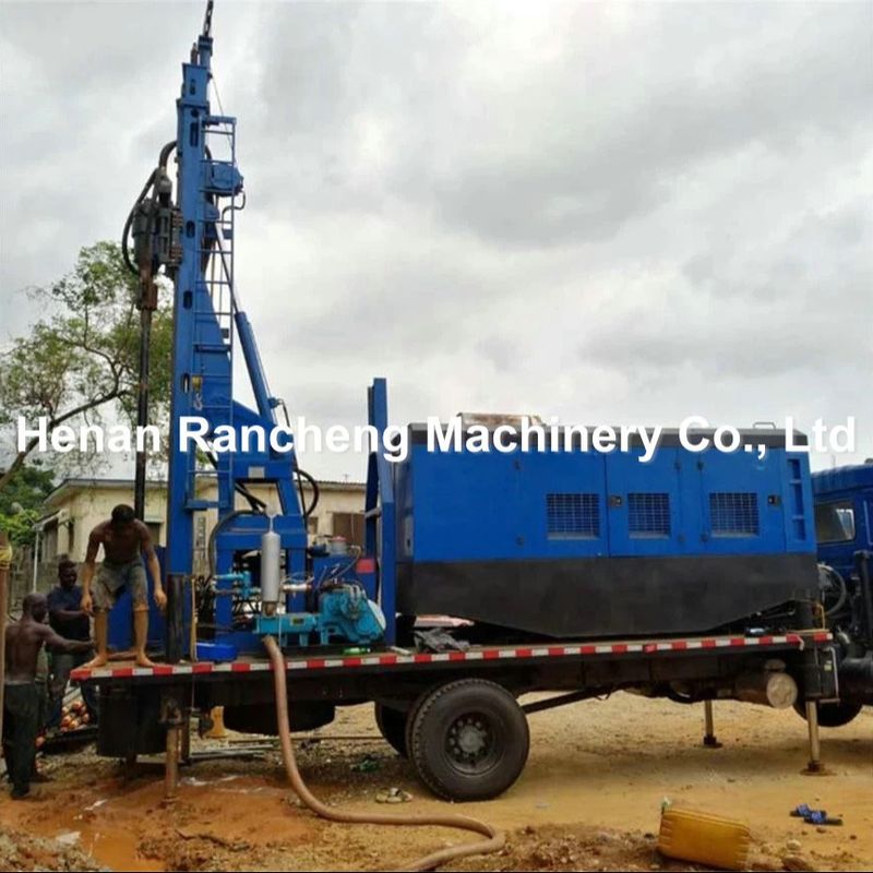200m de água profunda poço de perfuração Rig com 118HP Cummins para 115-350mm Borra
