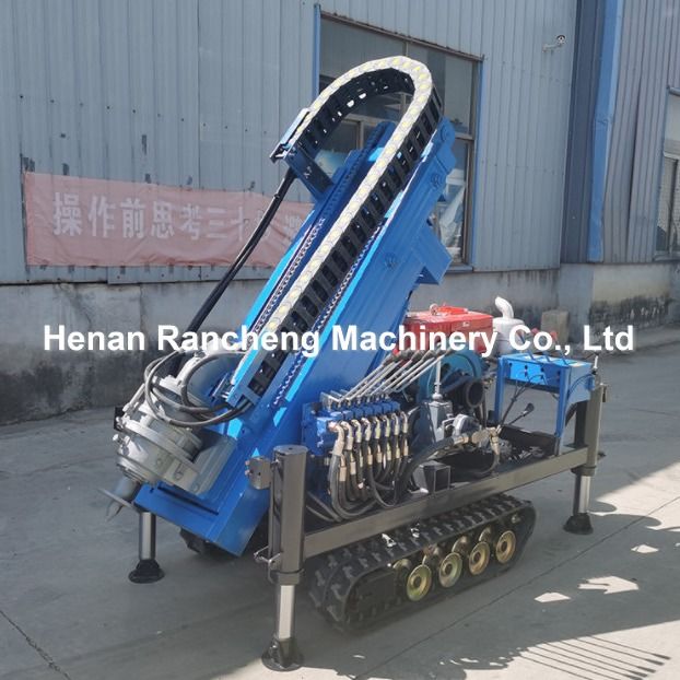 1.2T 30m 30HP Motor Power Crawler Solar Pile Drive com 4 pernas hidráulicas