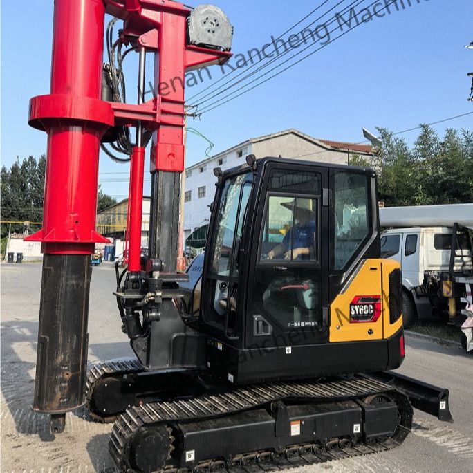 RCQ-10C Mini Hidráulico Rodante Piling Rig Kubota Motor Diesel Sany Excavator Chassis