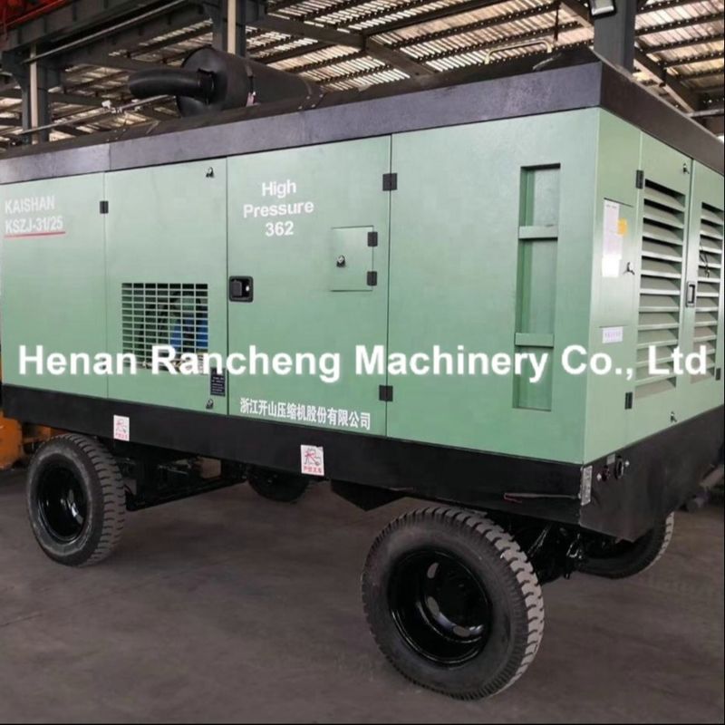 1107CFM 25bBar Compressores de parafusos para motores a diesel Compressores de ar portáteis para obras de construção