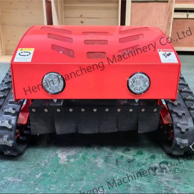 Moedor de relva híbrido de quatro rodas de controle remoto de tipo Crawler 8HP Motor a gasolina