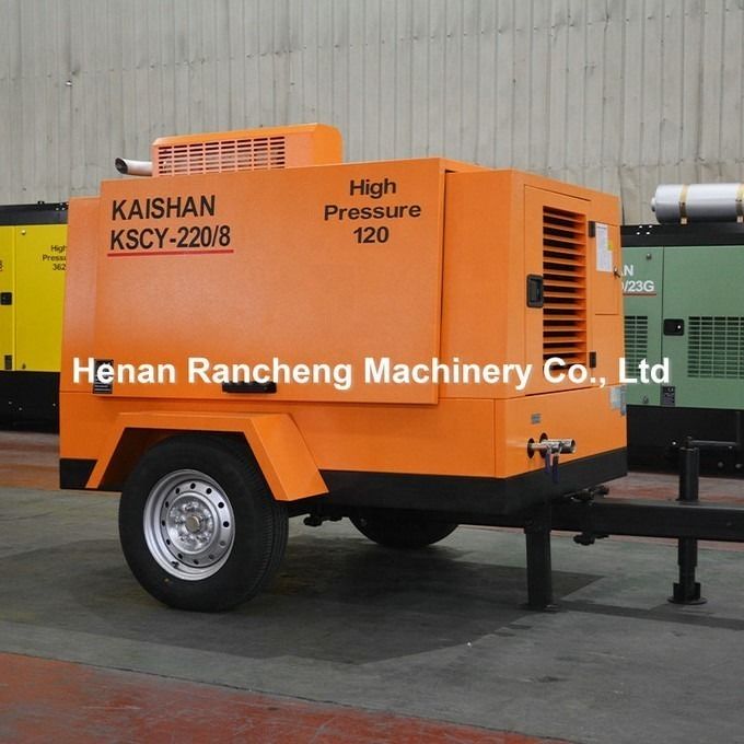 Compressor de ar de parafuso a diesel portátil de 1400 kg 55 kW para um único estágio de compressão