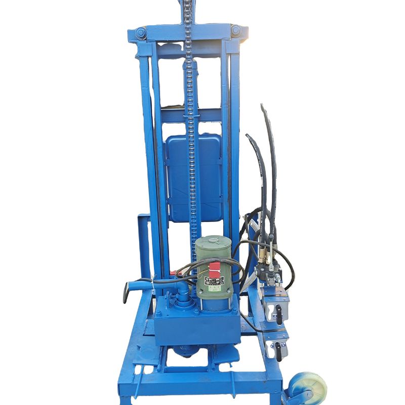 Rig de perfuração de poços de água portátil de 100 m de profundidade com motor de 22 HP 40 kg de carga máxima