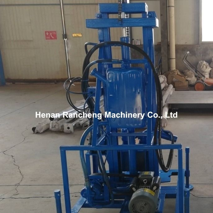 Rig de perfuração de poços de água portátil de 100 m de profundidade com motor de 22 HP 40 kg de carga máxima