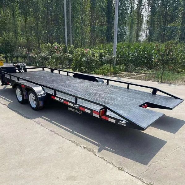 5t 5m*2,2m Plataforma de caminhão semi-reboque eixo para transporte de carga