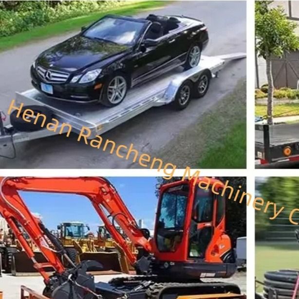5t 5m*2,2m Caminhão de plataforma Semi-remolque Eixo de duplo eixo Freio elétrico