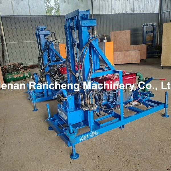 150m DTH Máquina de perfuração de poços hidráulicos de água Remolque pneumático portátil Rig de perfuração montada