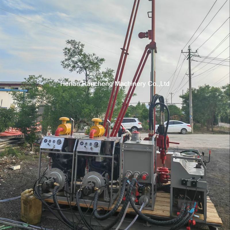 100-240RPM Guincho Velocidade de rotação de pequeno núcleo Rig de perfuração 96L/min Sistema hidráulico Fluxo nominal