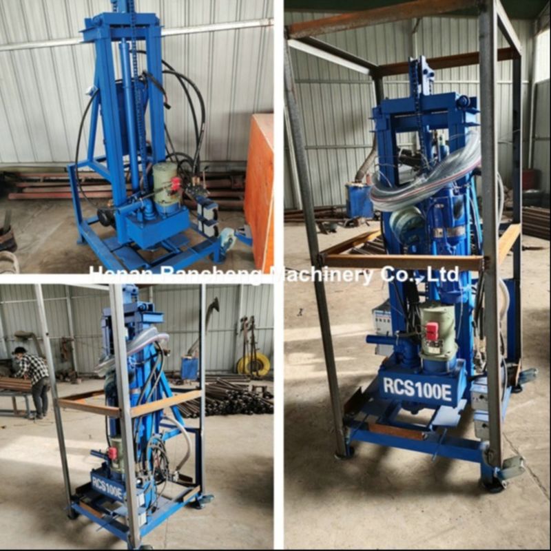 150 m de profundidade Rig de perfuração de poços portátil 22Hp / 16.2Kw Potência do motor diesel Tipo percussivo e rotativo