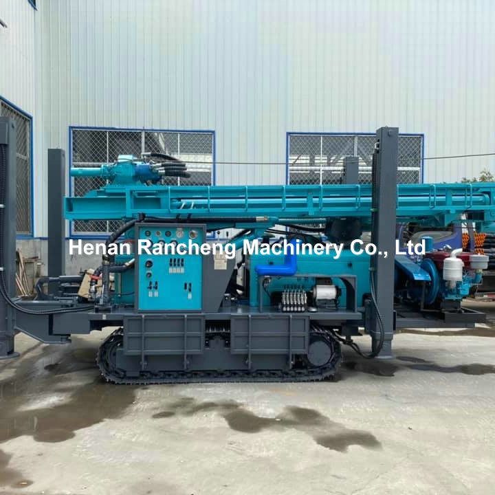RCF280C Rig de perfuração de poços de água de aço montado em trilho com uma profundidade de perfuração de 280 metros