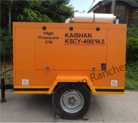 KSCY-400/14.5K 400cfm diesel compressor de ar de parafuso portátil com motor Cummins