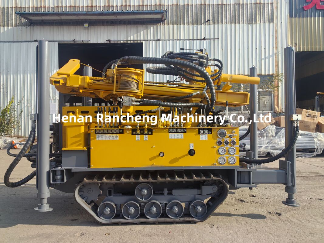 Máquina de perfuração de poços de água de profundidade de 180 m 77,3 kW Motor Crawler Rig de perfuração de poços de água