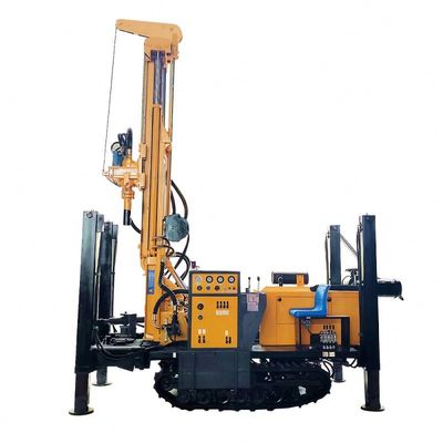 Máquina de perfuração de poços de água pneumática montada em 200m Crawler Motor diesel de 58KW