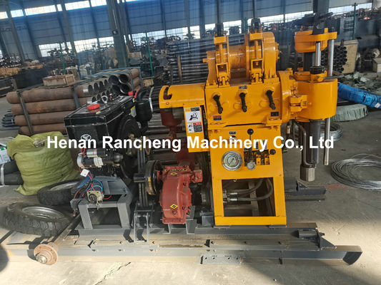130m / 200m Profundidade Hidráulica Pequena Furação de Furação Rig Com 22HP Motor Diesel