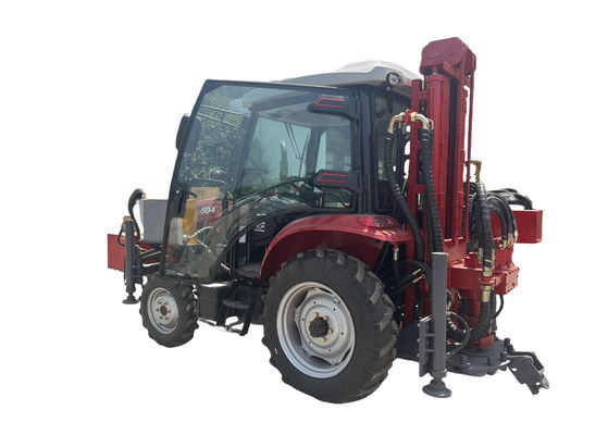 50HP 4X4 Trator de condução com cabine 260m Profundidade de perfuração Máquina hidráulica de perfuração de poços de água / Máquina de perfuração