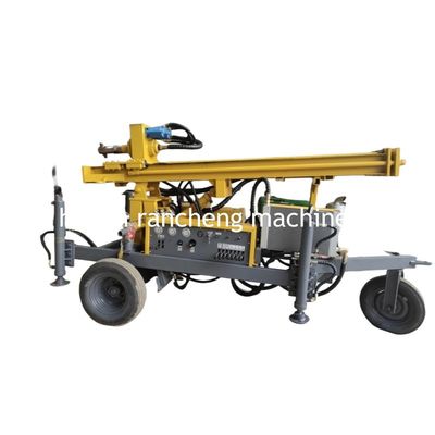 Máquina de perfuração de poços montada em reboque de rodas 150m Profundidade Motor de 32 HP