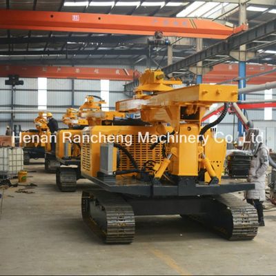 20-100m Profundidade Crawler Hidráulico Pilha Solar Condutor Tanto rotativo e martelo de perfuração
