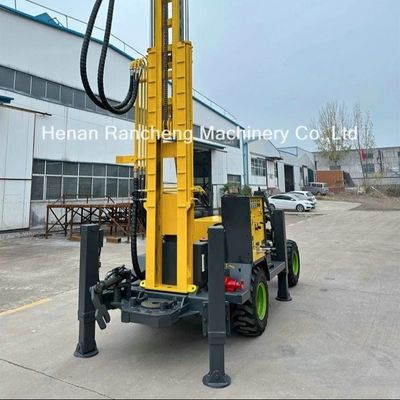 Máquina de perfuração hidráulica portátil de poços de poços 220 m de profundidade Rolas subterrâneas