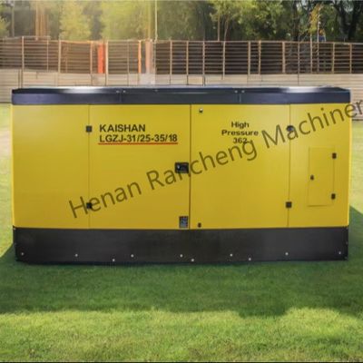 Compressor de ar de parafuso a diesel de 25 bar 1107 cm3 para poço de água com 400 hp Yuchai