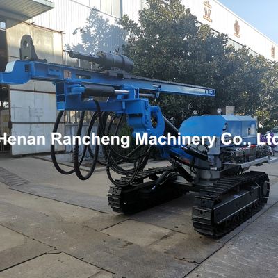 60-80m Profundidade Crawler Hidráulica DTH Rig de perfuração tanto Rotary Perfuração e Ramming