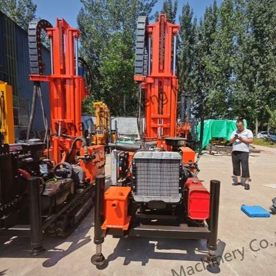 200m Dth Trailer de perfuração de lama montado Rig de perfuração de poços de água com 45kw diesel